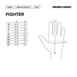 RĘKAWICE MOTOCYKLOWE REBELHORN FIGHTER BLACK FLUO YELLOW S