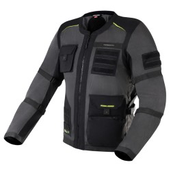 KURTKA MOTOCYKLOWA TEKSTYLNA REBELHORN BRUTALE DARK GREY BLACK FLUO YELLOW 5XL