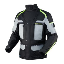 KURTKA MOTOCYKLOWA TEKSTYLNA REBELHORN CUBBY 4 BLACK GREY FLUO YELLOW XS