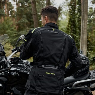 KURTKA MOTOCYKLOWA TEKSTYLNA REBELHORN CUBBY 4 BLACK FLUO YELLOW XXS