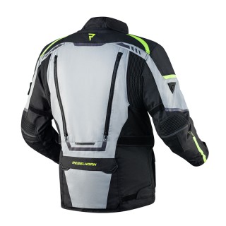 KURTKA MOTOCYKLOWA TEKSTYLNA REBELHORN CUBBY 4 BLACK GREY FLUO YELLOW XS