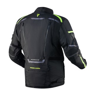 KURTKA MOTOCYKLOWA TEKSTYLNA REBELHORN CUBBY 4 BLACK FLUO YELLOW S