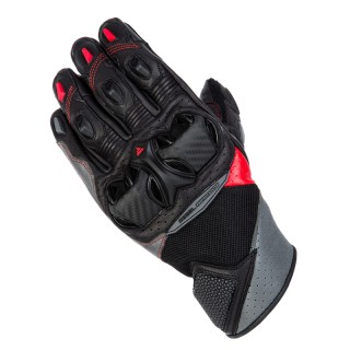 RĘKAWICE MOTOCYKLOWE REBELHORN FLUX 2 BLACK GREY FLUO RED XXL