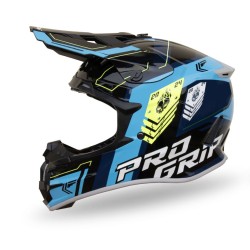 PROGRIP 2024/11 KASK CROSS PG3080 SPIRITS KOLOR CZARNY NIEBIESKI ROZM. S (3080-150) ( HOMOLOGACJA ECE 22R06, ZAPIĘCIE DD )