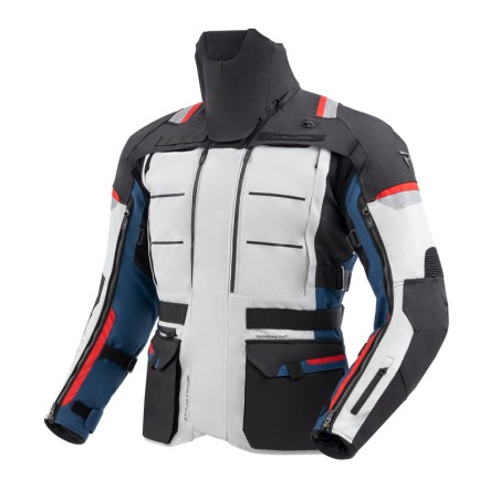 KURTKA MOTOCYKLOWA TEKSTYLNA REBELHORN CUBBY 5 BLUE GREY RED XS