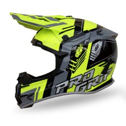 PROGRIP 2024/11 KASK CROSS PG3080 SPIRITS KOLOR ŻÓŁTY FLUO CZARNY SZARY ROZM. L (380-347) ( HOMOLOGACJA ECE 22R06, ZAPIĘCIE DD )