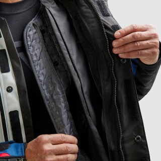 KURTKA MOTOCYKLOWA TEKSTYLNA REBELHORN CUBBY 5 BLUE GREY RED 3XL