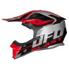UFO KASK INTREPID CROSS KOLOR CZARNY/SREBRNY/CZERWONY FLUO ROZMIAR S ( ECE 22R06 ) - KOLEKCJA 2024