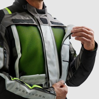 KURTKA MOTOCYKLOWA TEKSTYLNA REBELHORN CUBBY 5 BLACK GREY FLUO YELLOW 6XL