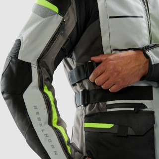 KURTKA MOTOCYKLOWA TEKSTYLNA REBELHORN CUBBY 5 BLACK GREY FLUO YELLOW 7XL