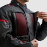 KURTKA MOTOCYKLOWA TEKSTYLNA REBELHORN CUBBY 5 DARK GREY BLACK RED XXL