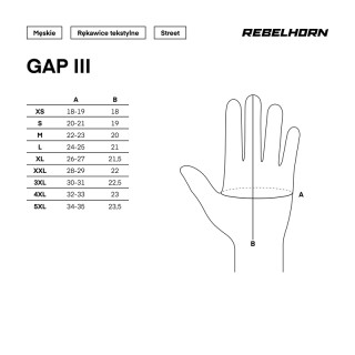 RĘKAWICE MOTOCYKLOWE REBELHORN GAP 3 BLACK FLUO YELLOW 3XL