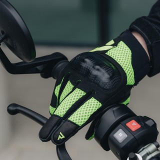 RĘKAWICE MOTOCYKLOWE REBELHORN GAP 3 BLACK FLUO YELLOW 5XL