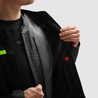 KURTKA MOTOCYKLOWA TEKSTYLNA REBELHORN ECHO BLACK FLUO YELLOW XXL