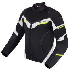 KURTKA MOTOCYKLOWA TEKSTYLNA REBELHORN FLUX BLACK ICE FLUO YELLOW XS