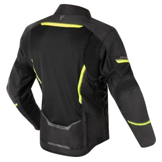 KURTKA MOTOCYKLOWA TEKSTYLNA REBELHORN FLUX BLACK FLUO YELLOW S