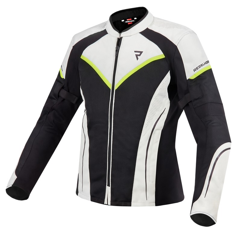 KURTKA MOTOCYKLOWA TEKSTYLNA DAMSKA REBELHORN FLUX BLACK ICE FLUO YELLOW WXXS