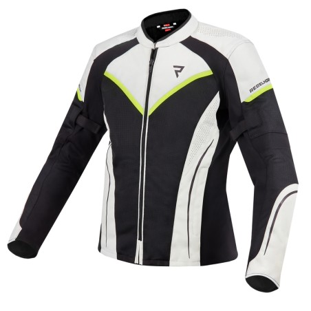 KURTKA MOTOCYKLOWA TEKSTYLNA DAMSKA REBELHORN FLUX BLACK ICE FLUO YELLOW WXXS