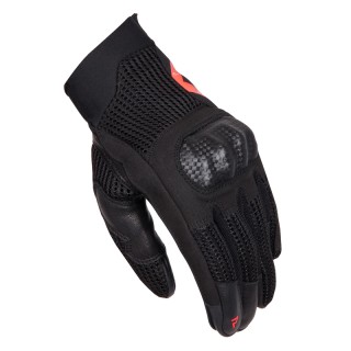 RĘKAWICE MOTOCYKLOWE DAMSKIE REBELHORN GAP 3 BLACK FLUO RED WS