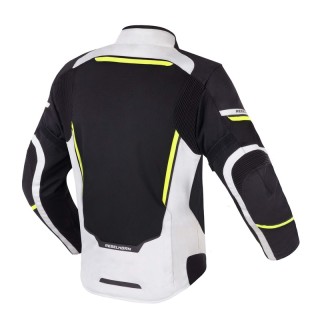 KURTKA MOTOCYKLOWA TEKSTYLNA REBELHORN FLUX BLACK ICE FLUO YELLOW XS