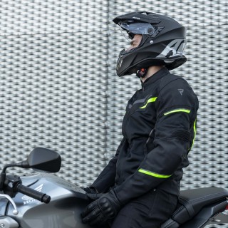 KURTKA MOTOCYKLOWA TEKSTYLNA REBELHORN FLUX BLACK FLUO YELLOW S