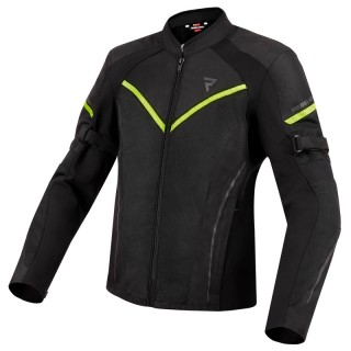 KURTKA MOTOCYKLOWA TEKSTYLNA DAMSKA REBELHORN FLUX BLACK FLUO YELLOW WXXS