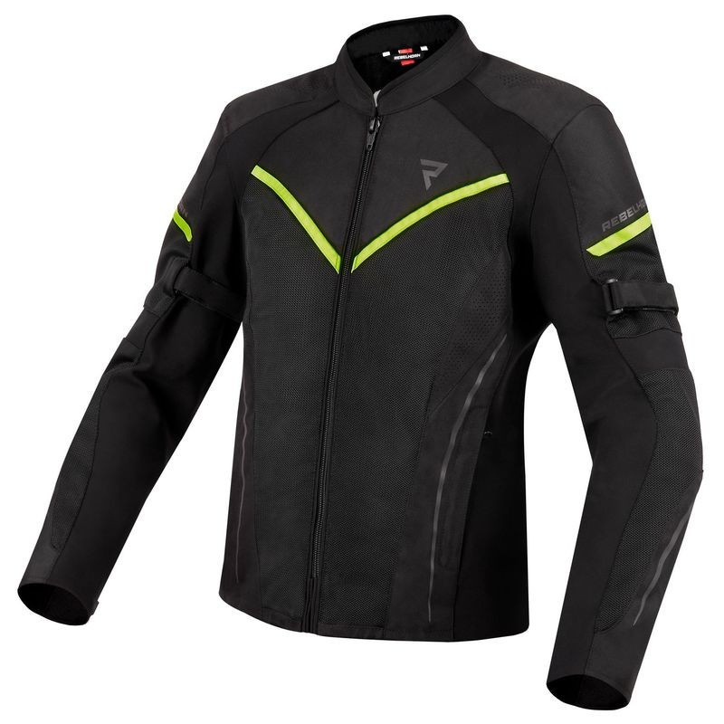 KURTKA MOTOCYKLOWA TEKSTYLNA DAMSKA REBELHORN FLUX BLACK FLUO YELLOW WXXS