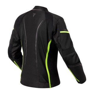 KURTKA MOTOCYKLOWA TEKSTYLNA DAMSKA REBELHORN FLUX BLACK FLUO YELLOW WXXS