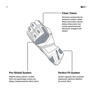 RĘKAWICE MOTOCYKLOWE REBELHORN HIKE 2 BLACK XL
