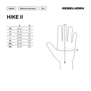 RĘKAWICE MOTOCYKLOWE REBELHORN HIKE 2 BLACK XL