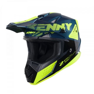 KENNY RACING KASK CROSS/ENDURO MODEL TRACK GRAPHIC ZOOM PETROL KOLOR NIEBIESKI/ŻÓŁTY ROZMIAR XL ( 61 - 62 CM )