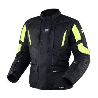 KURTKA MOTOCYKLOWA TEKSTYLNA REBELHORN HARDY 2 BLACK FLUO YELLOW 6XL