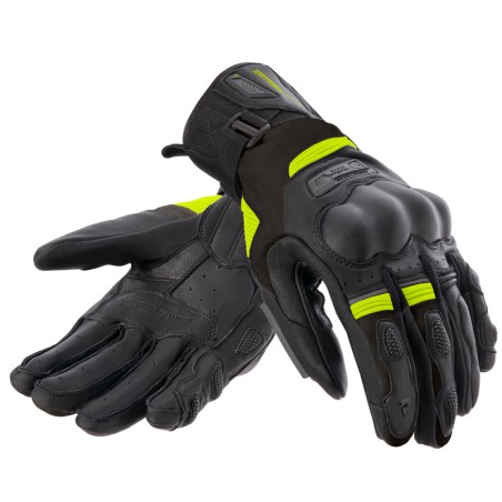 RĘKAWICE MOTOCYKLOWE REBELHORN RANGE BLACK ANTHRACITE FLUO YELLOW XXL
