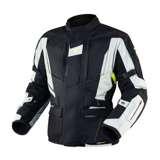KURTKA MOTOCYKLOWA TEKSTYLNA REBELHORN HARDY 2 GREY BLACK FLUO YELLOW M