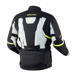 KURTKA MOTOCYKLOWA TEKSTYLNA REBELHORN HARDY 2 GREY BLACK FLUO YELLOW M