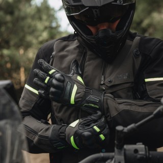 RĘKAWICE MOTOCYKLOWE REBELHORN RANGE BLACK ANTHRACITE FLUO YELLOW 3XL