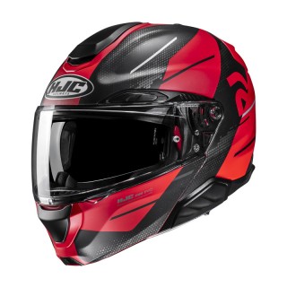 KASK MOTOCYKLOWY HJC RPHA91 BLAT RED BLACK M