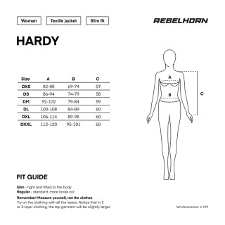 KURTKA MOTOCYKLOWA TEKSTYLNA DAMSKA REBELHORN HARDY 2 BLACK SAND DXS