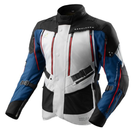 KURTKA MOTOCYKLOWA TEKSTYLNA REBELHORN HARDY 3.0 BLUE GREY RED S