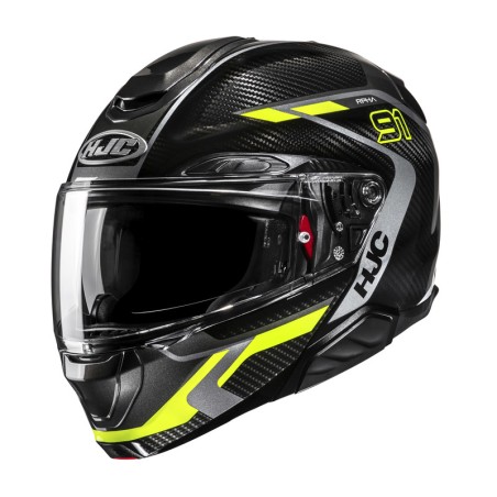 KASK MOTOCYKLOWY HJC RPHA91 CARBON LAGOS BLACK YELLOW M