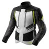 KURTKA MOTOCYKLOWA TEKSTYLNA REBELHORN HARDY 3.0 BLACK LIGHT GREY FLUO YELLOW 6XL