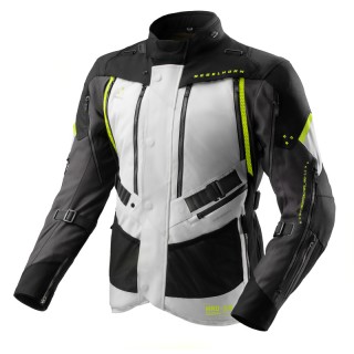 KURTKA MOTOCYKLOWA TEKSTYLNA REBELHORN HARDY 3.0 BLACK LIGHT GREY FLUO YELLOW 7XL