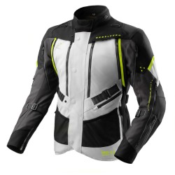 KURTKA MOTOCYKLOWA TEKSTYLNA REBELHORN HARDY 3.0 BLACK LIGHT GREY FLUO YELLOW 7XL