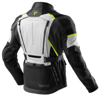 KURTKA MOTOCYKLOWA TEKSTYLNA REBELHORN HARDY 3.0 BLACK LIGHT GREY FLUO YELLOW 7XL