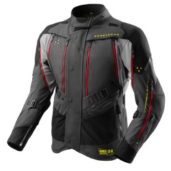 KURTKA MOTOCYKLOWA TEKSTYLNA REBELHORN HARDY 3.0 DARK GREY BLACK FLUO YELLOW XS