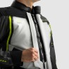 KURTKA MOTOCYKLOWA TEKSTYLNA REBELHORN HARDY 3.0 BLACK LIGHT GREY FLUO YELLOW 7XL