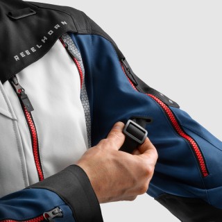 KURTKA MOTOCYKLOWA TEKSTYLNA REBELHORN HARDY 3.0 BLUE GREY RED 7XL