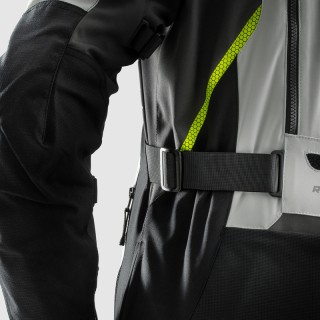 KURTKA MOTOCYKLOWA TEKSTYLNA REBELHORN HARDY 3.0 BLACK LIGHT GREY FLUO YELLOW 7XL