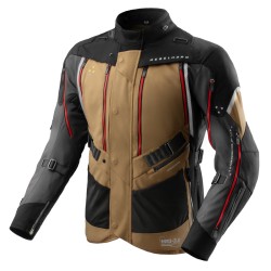KURTKA MOTOCYKLOWA TEKSTYLNA REBELHORN HARDY 3.0 DESERT GREY RED 6XL