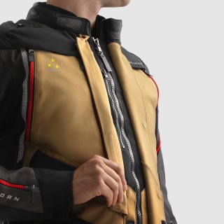 KURTKA MOTOCYKLOWA TEKSTYLNA REBELHORN HARDY 3.0 DESERT GREY RED XS